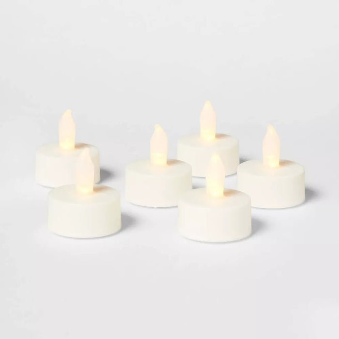 24ct Twist-Flame LED Tealight Candles (Cream) - Room Essentials