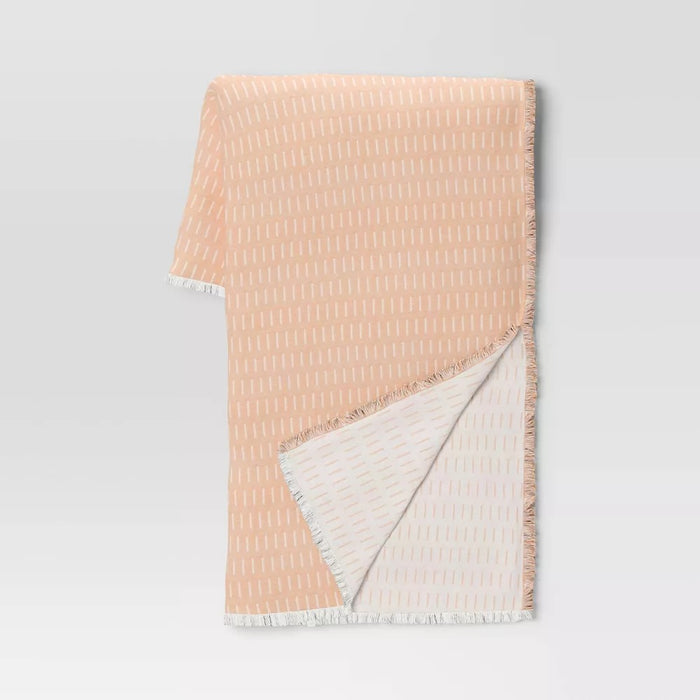 Dash Throw Blanket Orange/Ivory - Threshold