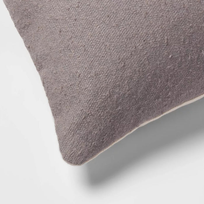 Lumbar Boucle Color Blocked Decorative Throw Pillow Dark Gray - Threshold