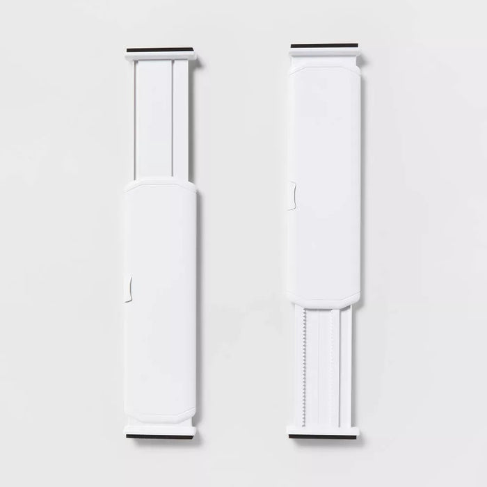 Set of 2 Plastic Drawer Dividers White - Brightroom