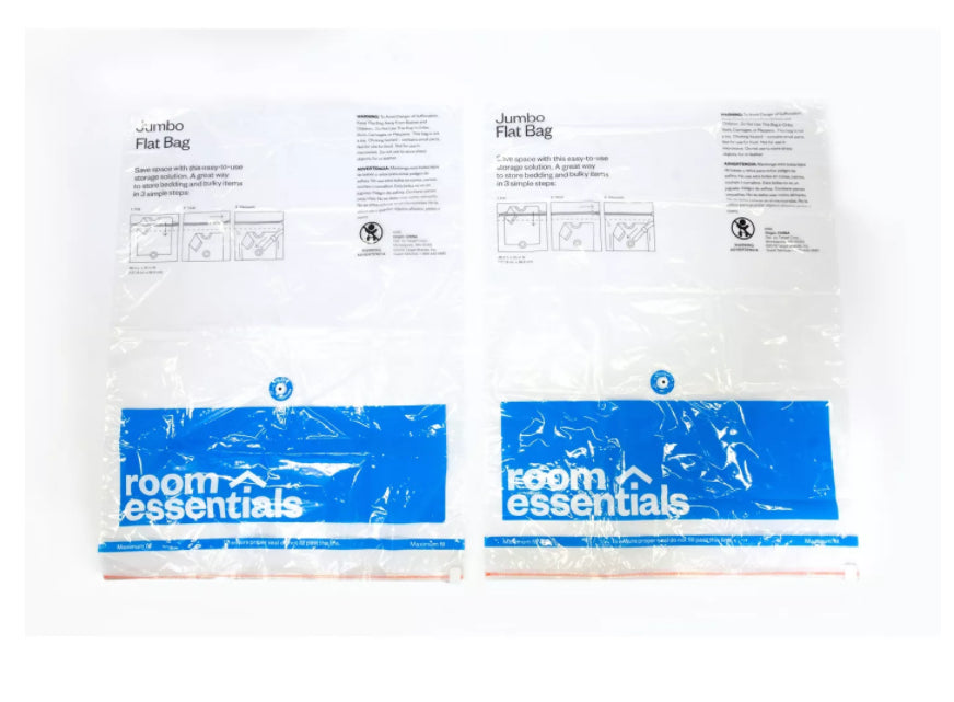 2 Compression Bags Jumbo Clear - Room Essentials