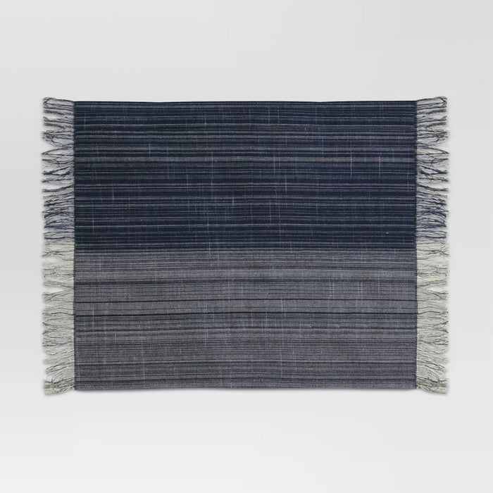 Cotton Striped Placemat Blue - Threshold