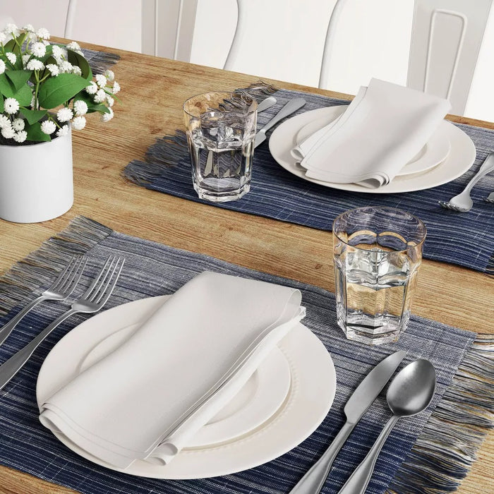 Cotton Striped Placemat Blue - Threshold