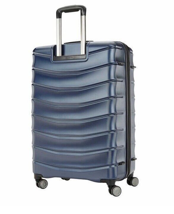 2 PIECE Samsonite Amplitude Hardside Blue Luggage Set Carryon Checked Spinner