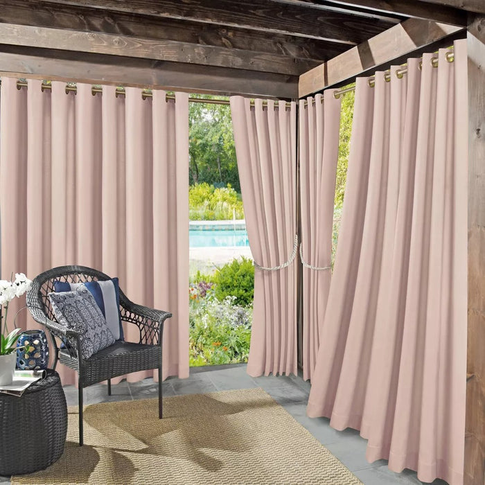 84"x54" Sailor Indoor/Outdoor UV Protectant Room Darkening Grommet Curtain Panel - Sun Zero