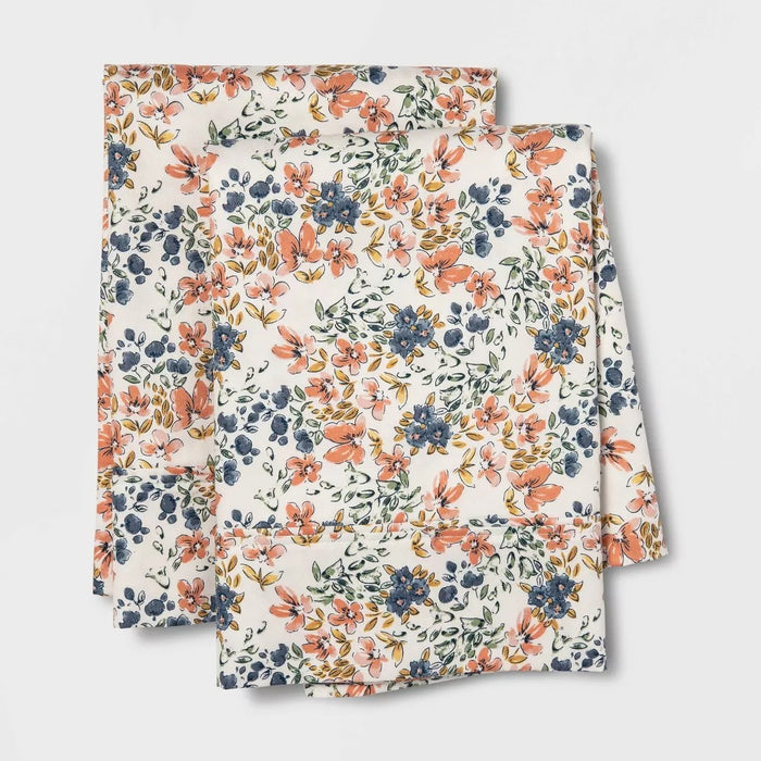 Standard 400 Thread Count Printed Pattern Performance Pillowcase Set Ditsy Floral - Threshold