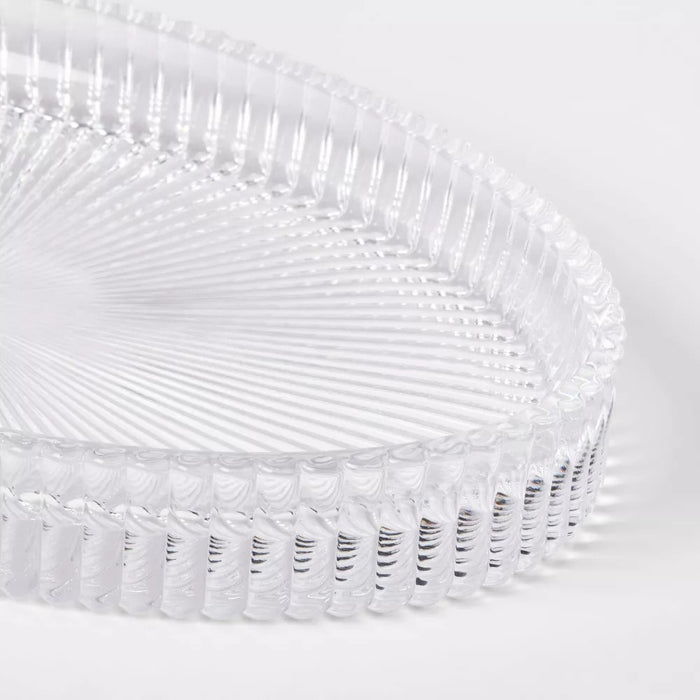 Ribbed Glass Vanity Tray Clear - Threshold