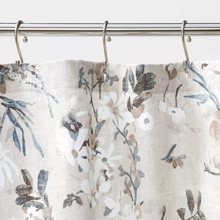 Neutral Floral Shower Curtain - Threshold