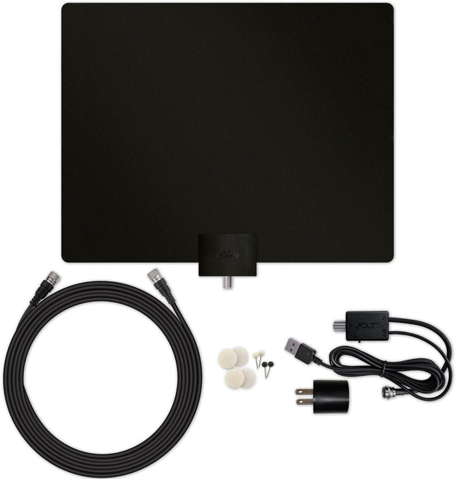 Mohu - Leaf 50 Amplified Indoor HDTV Antenna with 60-Mile Range - Black/White