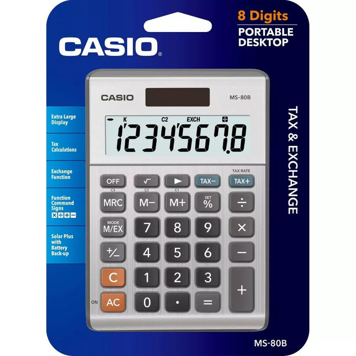 Casio Basic 8-Digit Desktop Calculator (MS-80B)