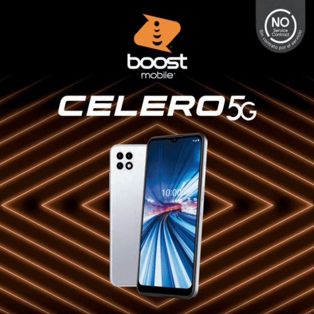 Boost Mobile Prepaid Celero 5G (64GB) Smartphone - Silver