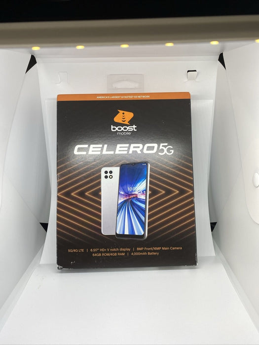Boost Mobile Prepaid Celero 5G (64GB) Smartphone - Silver