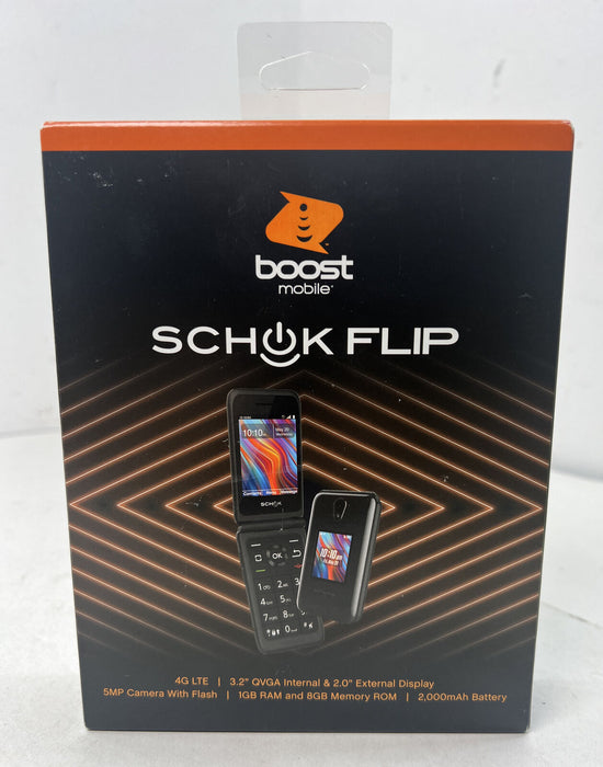 Boost Mobile Prepaid Schok Flip (8GB) - Black