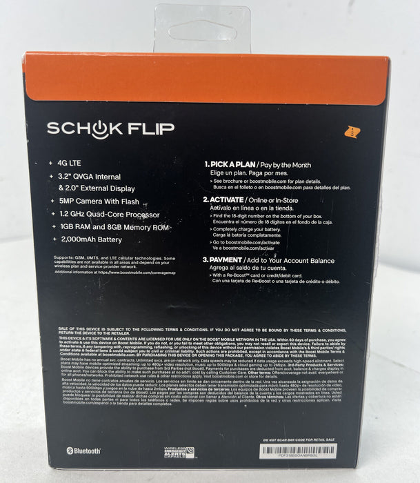 Boost Mobile Prepaid Schok Flip (8GB) - Black