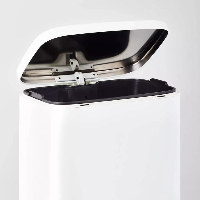 45L Rectangular Step Trash Can White - Brightroom