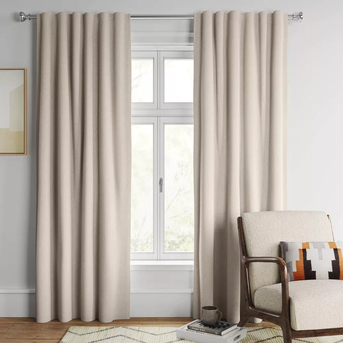 1pc 50"x84" Blackout Aruba Window Curtain Panel Brown Linen - Threshold