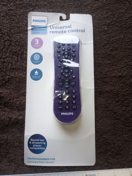 Philips 3-Device Remote Control Purple