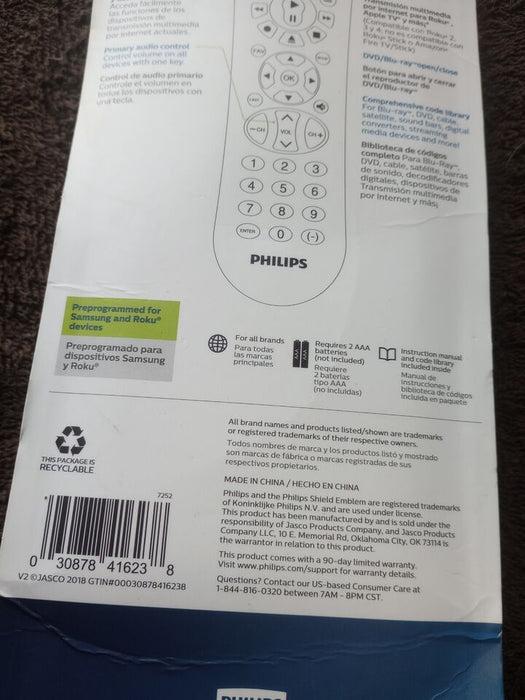 Philips 3-Device Remote Control Purple