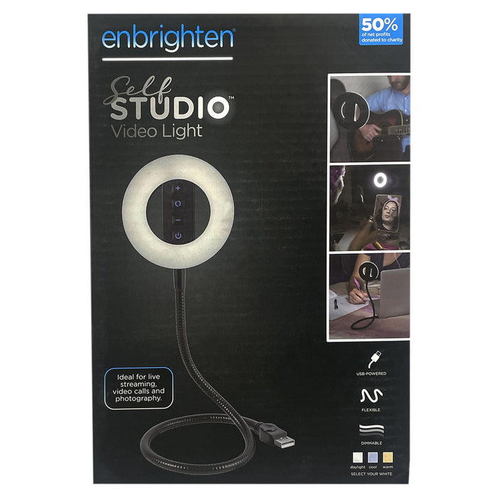 Enbrighten Flexible Arm Circle LED USB Selfie Light USB