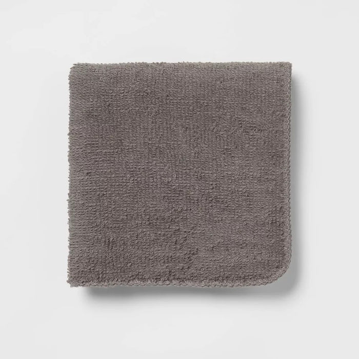 6pk Washcloth Set Dark Gray - Room Essentials
