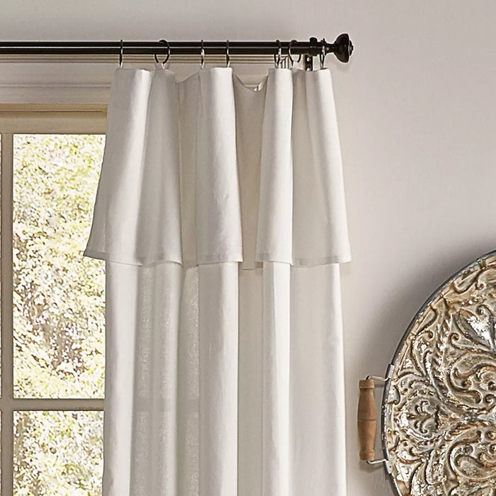 1pc 50"x84" Light Filtering Drop Cloth Window Curtain Panel Off White - Mercantile