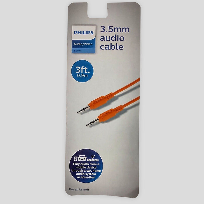 Philips Audio/Video 3.5mm 3ft Cable Orange