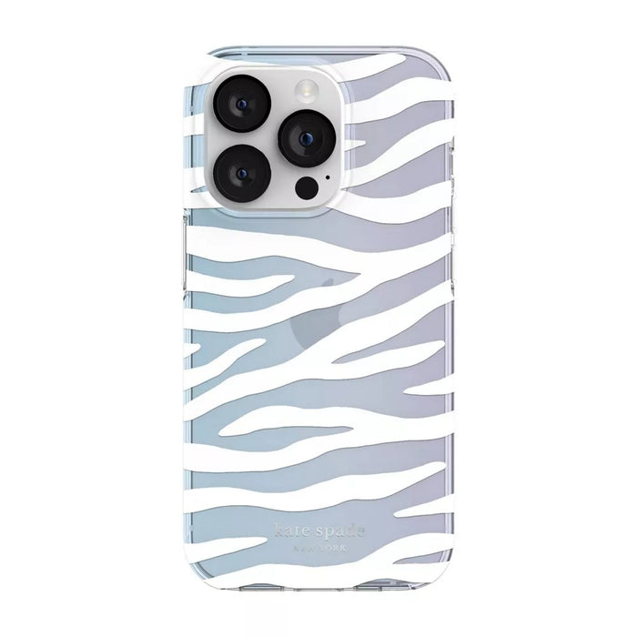 Kate Spade New York Apple iPhone 14 Pro Protective Hardshell Case - White Zebra