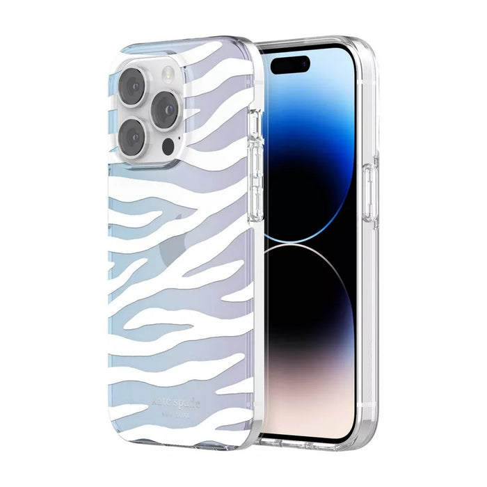 Kate Spade New York Apple iPhone 14 Pro Protective Hardshell Case - White Zebra