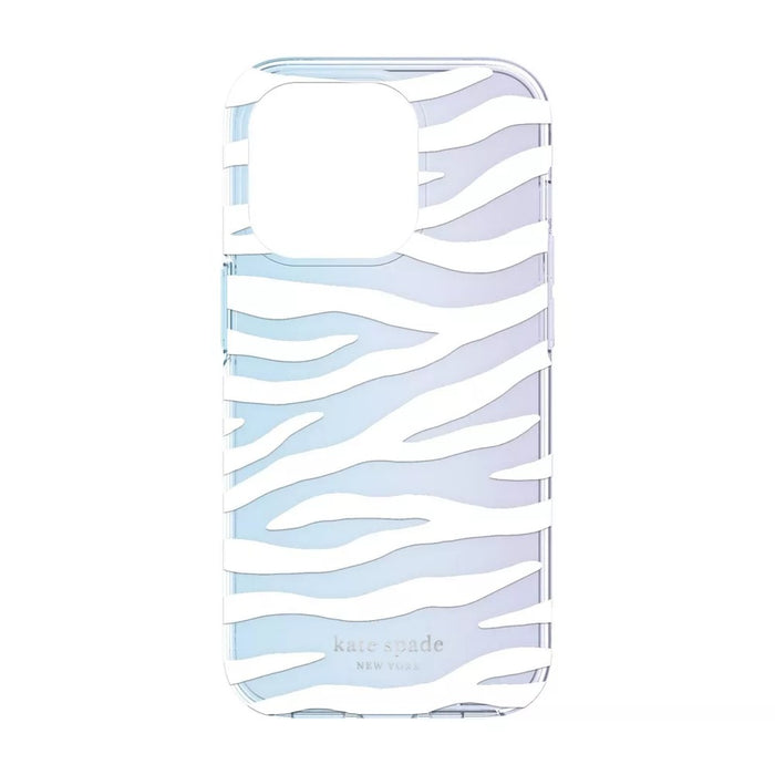 Kate Spade New York Apple iPhone 14 Pro Protective Hardshell Case - White Zebra