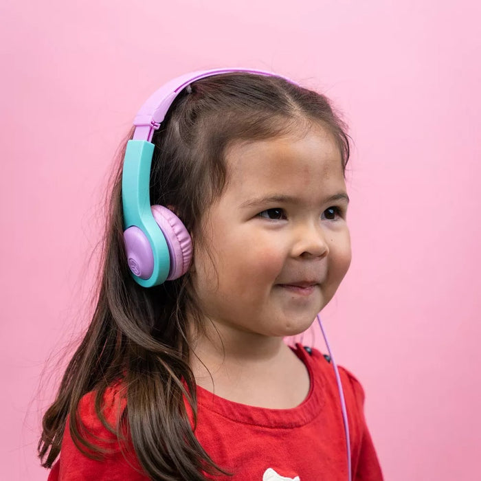 JBuddies Gen 2 Folding Kids Wired Headphones - Purple/Teal