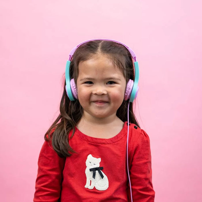 JBuddies Gen 2 Folding Kids Wired Headphones - Purple/Teal