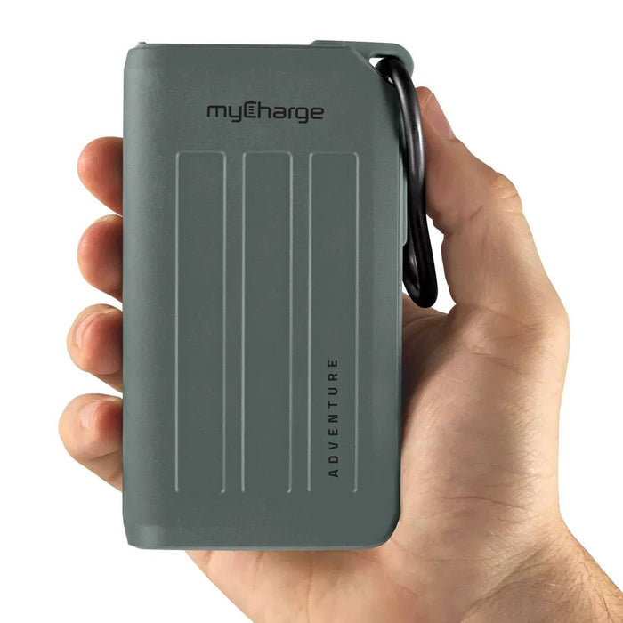 myCharge Adventure H2O Max 15000mAh/2.4A Output  Dual USB-A Port Power Bank - Dark Green