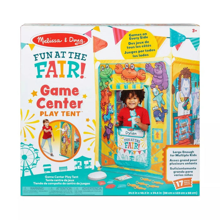 Melissa & Doug Fun at the Fair! Game Center Play Tent - 4 Sides of Activities