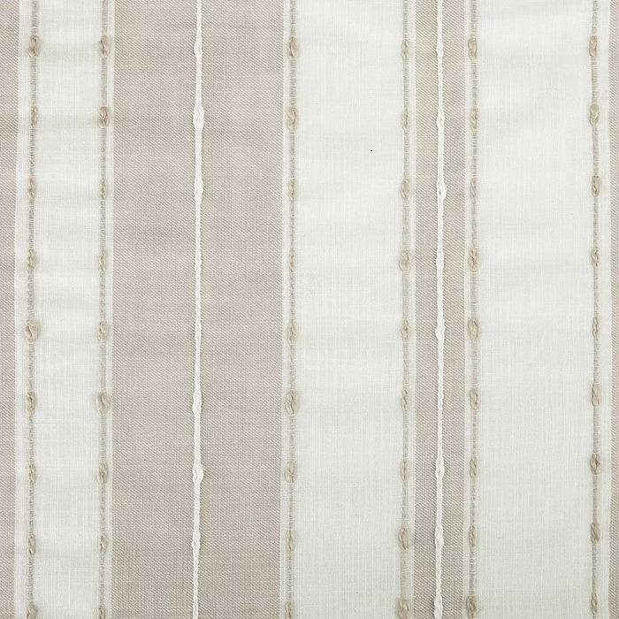 96"x52" Slub Texture Stripe Cotton Light Filtering Curtain Linen/White - Archaeo