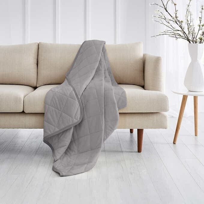 Sutton Place Reversibile Cooling Throw 60" x 70" Gray