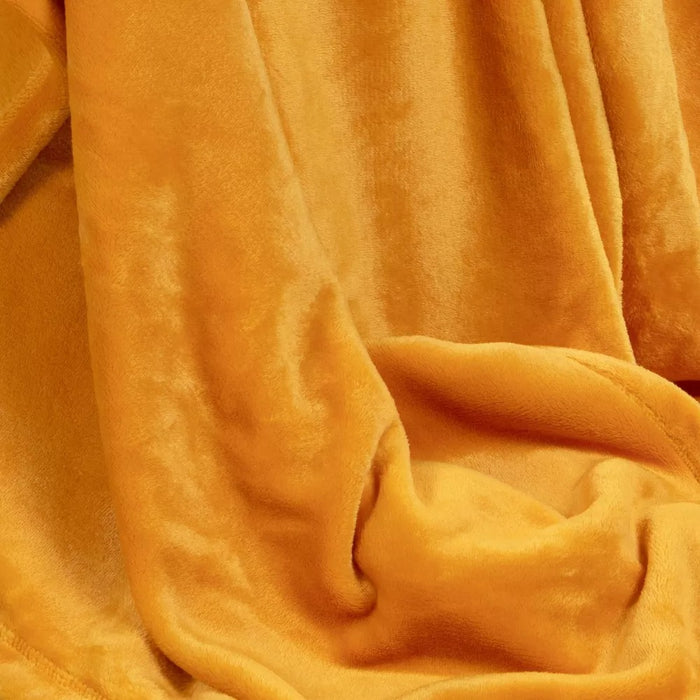 Solid Plush Throw Blanket Yellow - Room Essentials