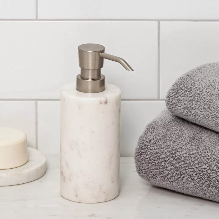 Marble Soap/Lotion Dispenser White - Threshold