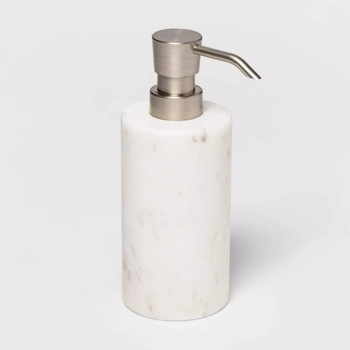 Marble Soap/Lotion Dispenser White - Threshold