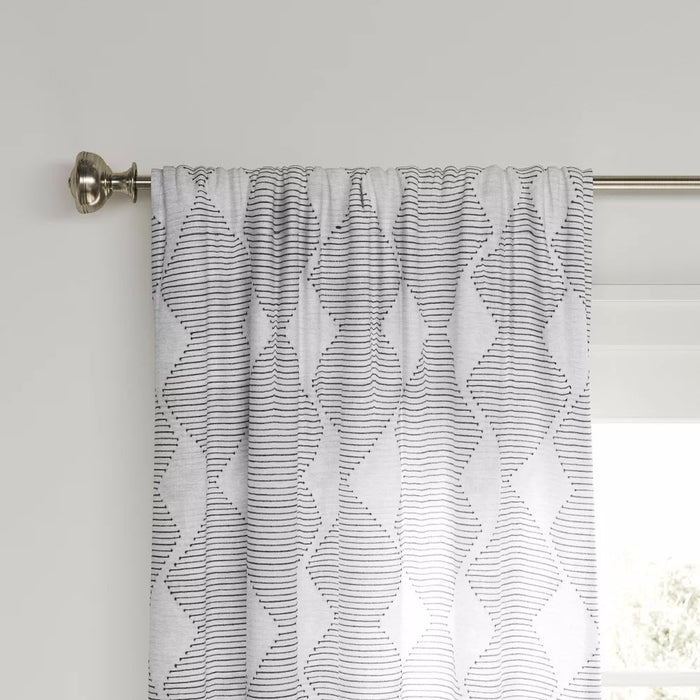 1pc 54"x84" Sheer Clipped Curtain Panel Radiant Gray - Threshold