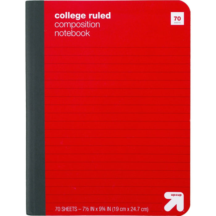 College Ruled Red Hard Cover Composition Notebook - up & up™