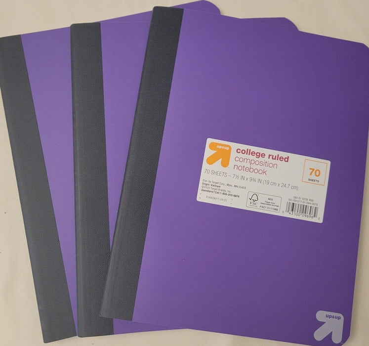 College Ruled Purple Composition Notebook - up & up™
