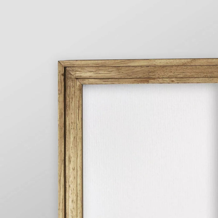 21.24" X 21.24" Matted to 5" X 7" Gallery Frame Natural Wood - Threshold™ Designed with Studio McGee