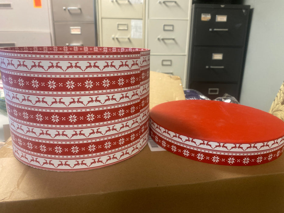 Qeeenar 8 PCs Christmas squar and round box