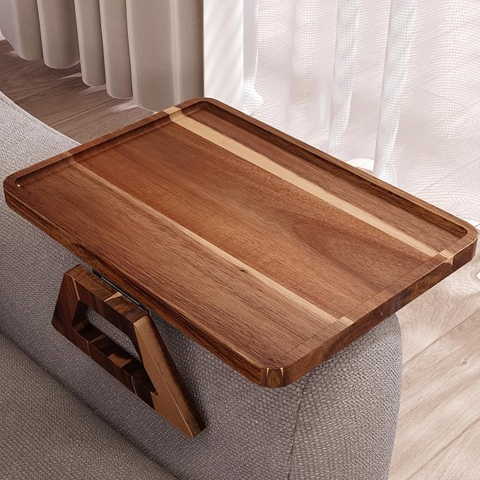 ACACIA WOOD ARMREST TRAY OPEN BOX