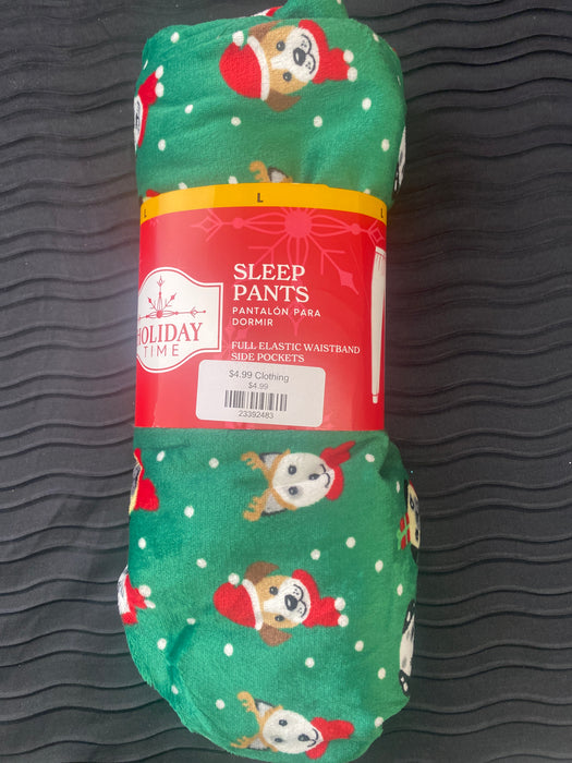 FESTIVE DOGS SLEEP PANTS FULL ELASTIC WAISTBAND SIDE POCKETS 3A