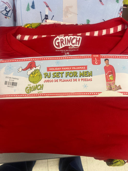 GRINCH FAMILY PJS - MENS BRILLIANT RED 3B