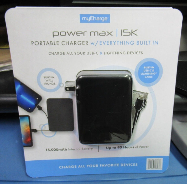 New MyCharge Powerhub Max All-in-One Portable Charger 15K MAH Battery 90 Hours 1C
