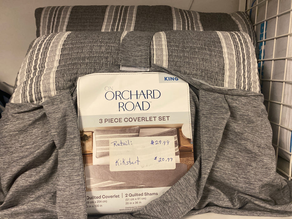 Orchard Road 3 piece coverlet set -king