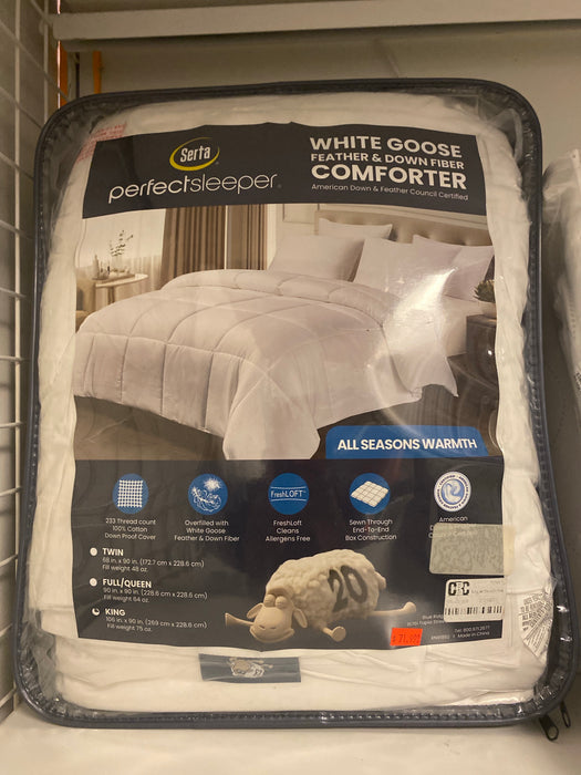 Perfect sleeper white goose comforter