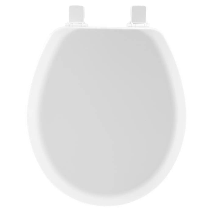 Round Molded Wood Toilet Seat with Easy Clean & Change Hinge White - Mayfair